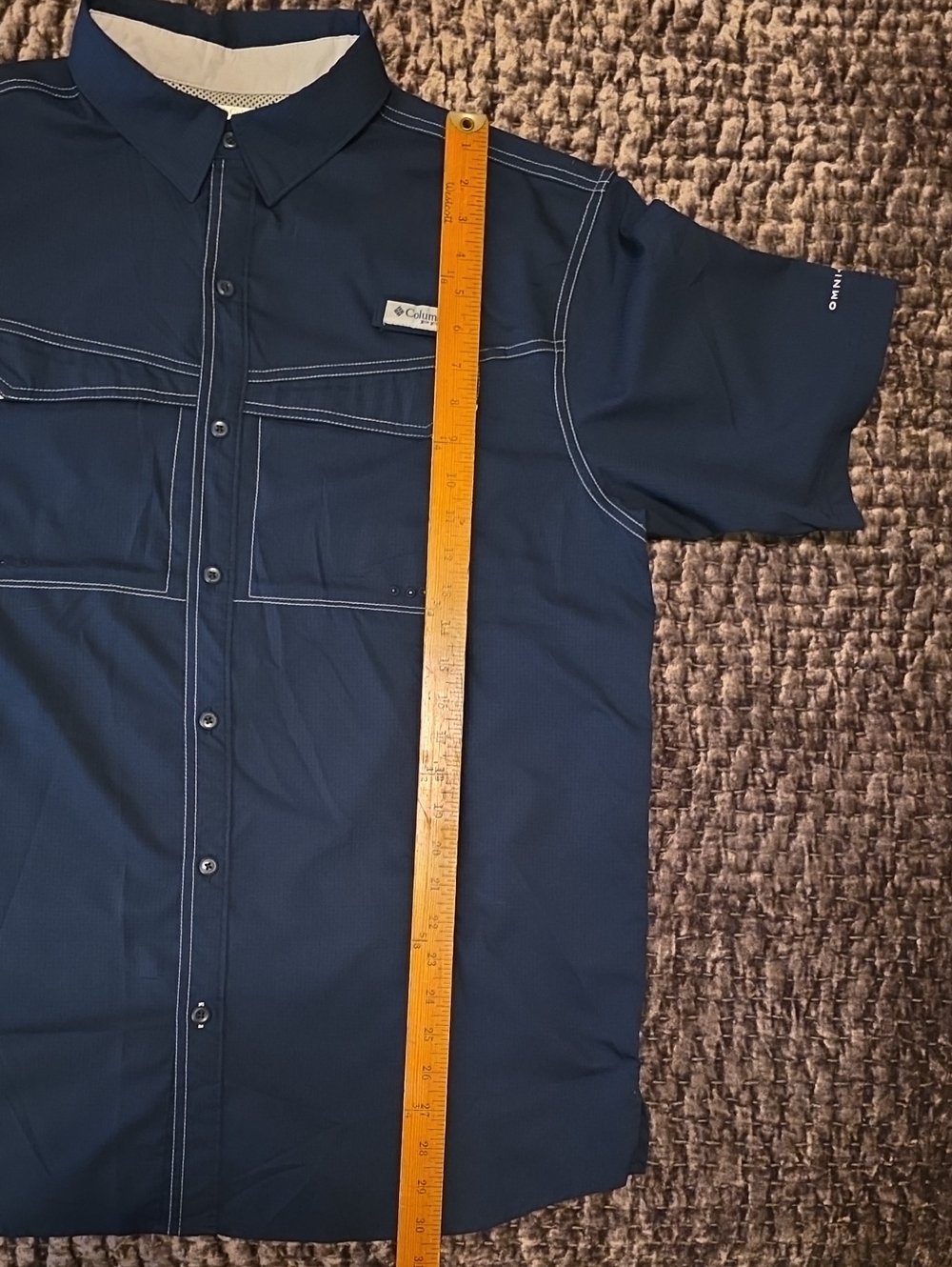 Lot Of 2 Shirts, Columbia PFG And Magellan Fish Gear, Both Men's Large, Navy - Picture 8 of 13